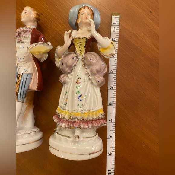 VINTAGE SET OF HAND PAINTED FERN OF JAPAN PORCELAIN FIGURINES - Picture 8 of 16